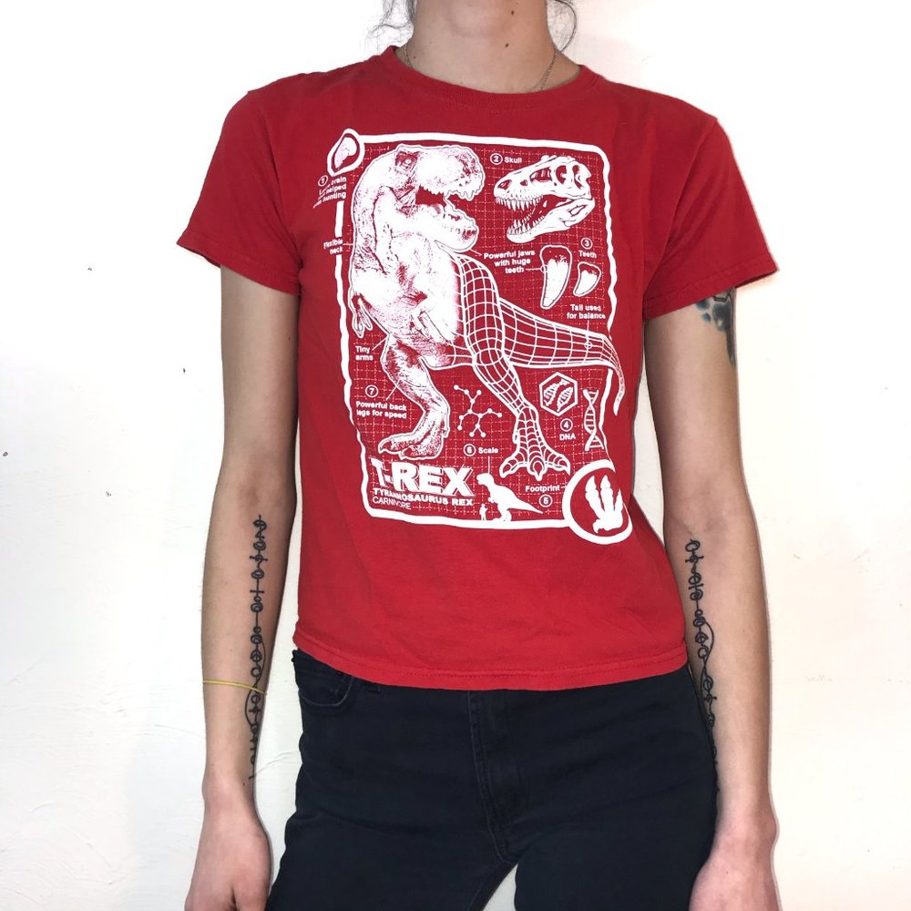 T-Rex dinosaur nerd tiny t-shirt